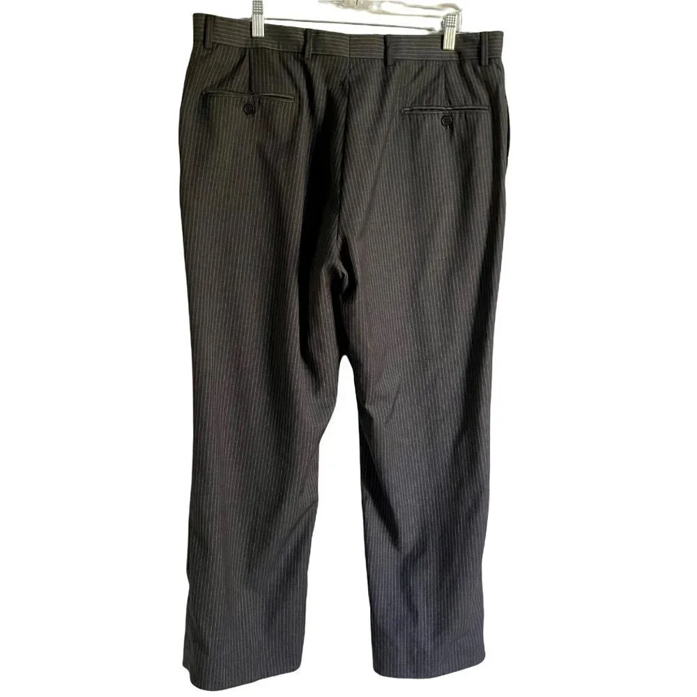 Tommy Hilfiger Pin Striped Dark Grey Dress Pants 38S